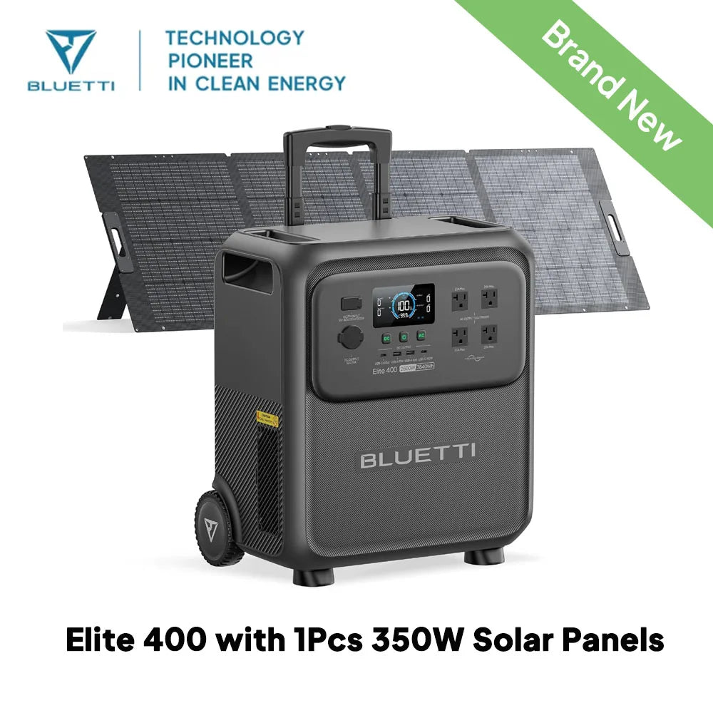 BLUETTI Elite 400 3840Wh Solar Generator with 200W/350W