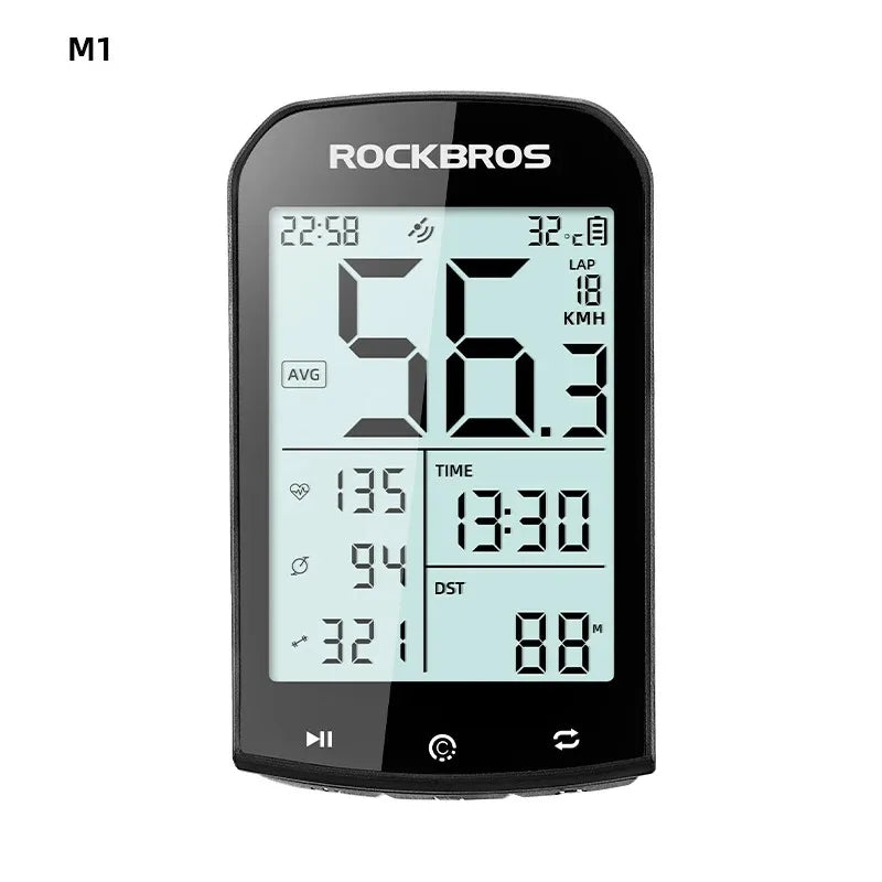 ROCKBROS Bicycle Computer GPS 5.0 ANT Bluetooth Waterproof Wireless Cyclocomputer Speedometer Bike Stopwatch Bike Accessories
