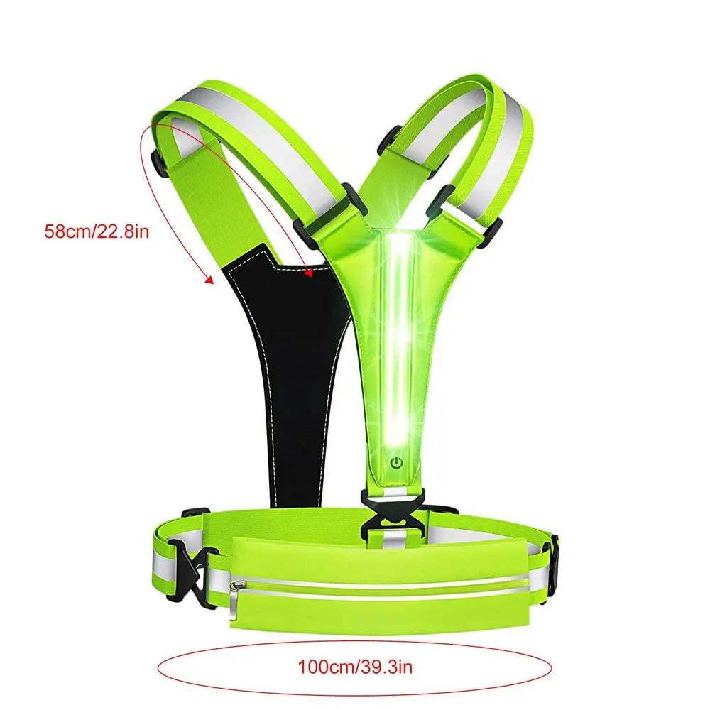Motorcycles LED Reflective Warning Vest For Motorcyclists Riders Universal Night Walking Running Undershirt Veat Safe Equipments