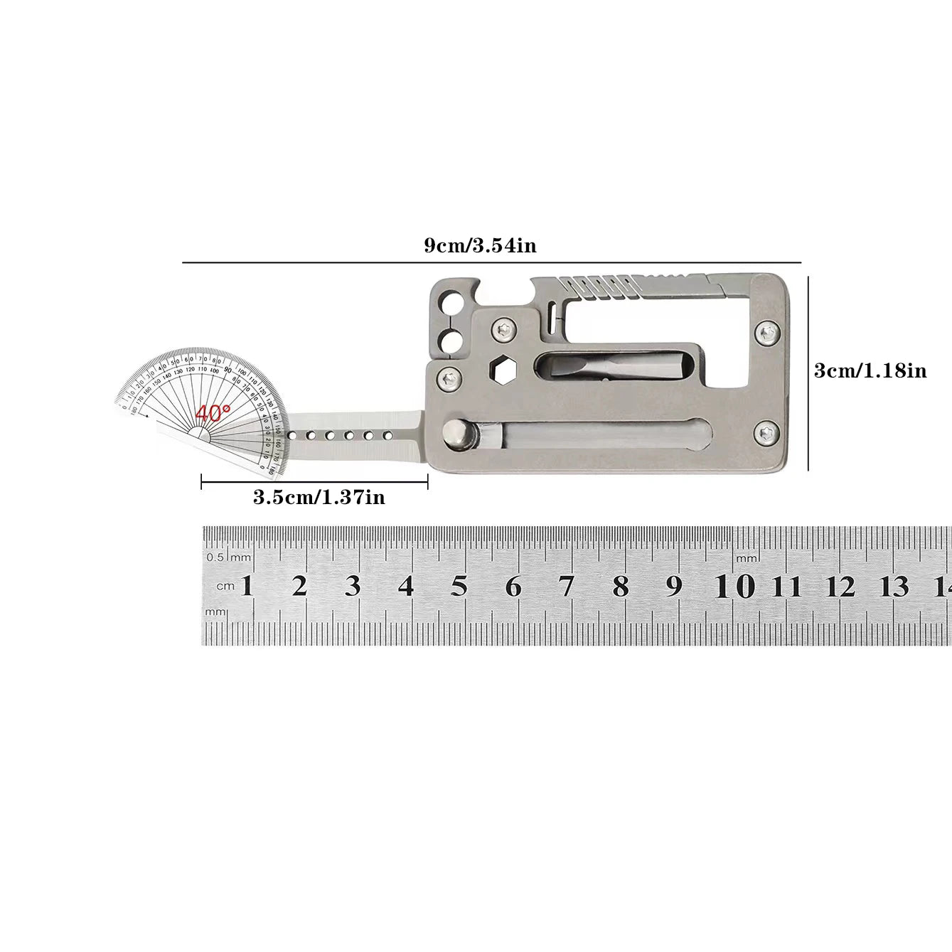 Sliding Blade Knife Hunting Camping Multi-tool EDC Pocket Utility Tool Bring a screwdriver and a tool for tightening nuts