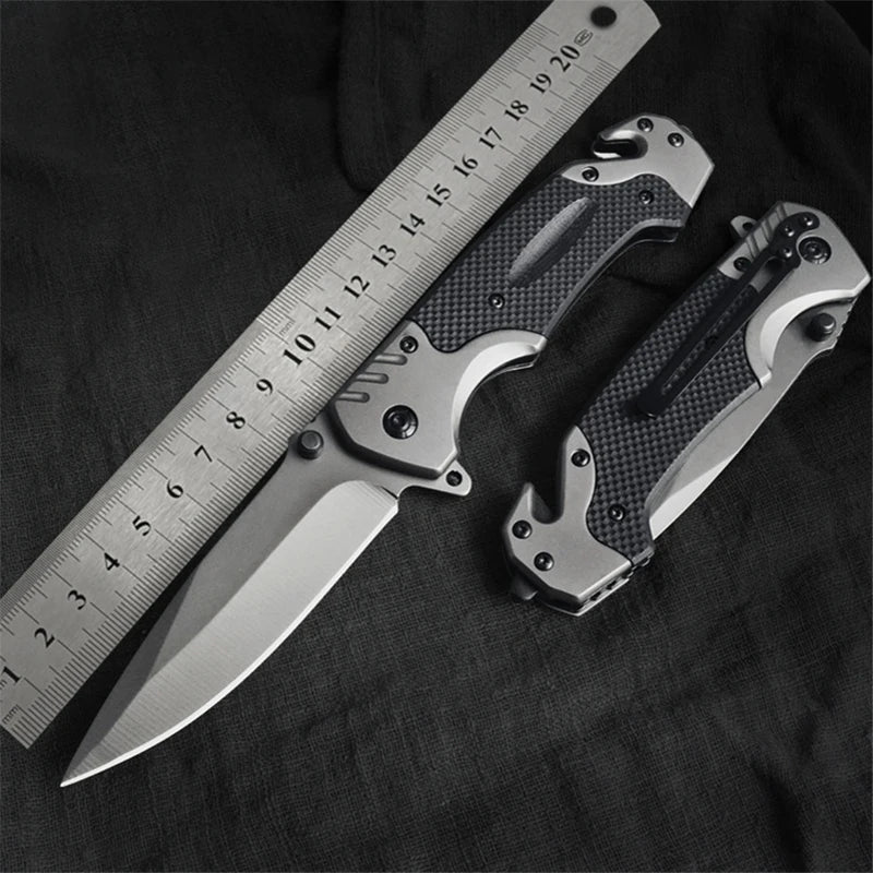 Steel Camping Folding Knife for Man High Hardness Outdoors Self Defense Survival Military Tactical Pocket Knives for Hunting