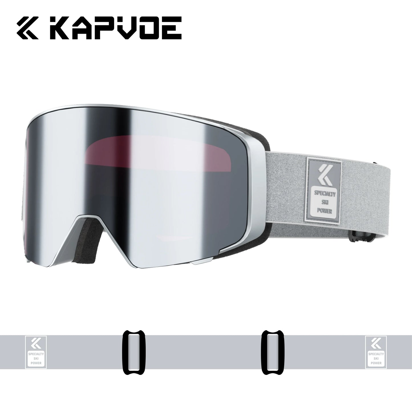 KAPVOE Outdoor Photochromic Ski Goggles Breathable HD Winter Sports Snow Glasses UV400 Anti-fog Magnetic Snowboard Glasses New