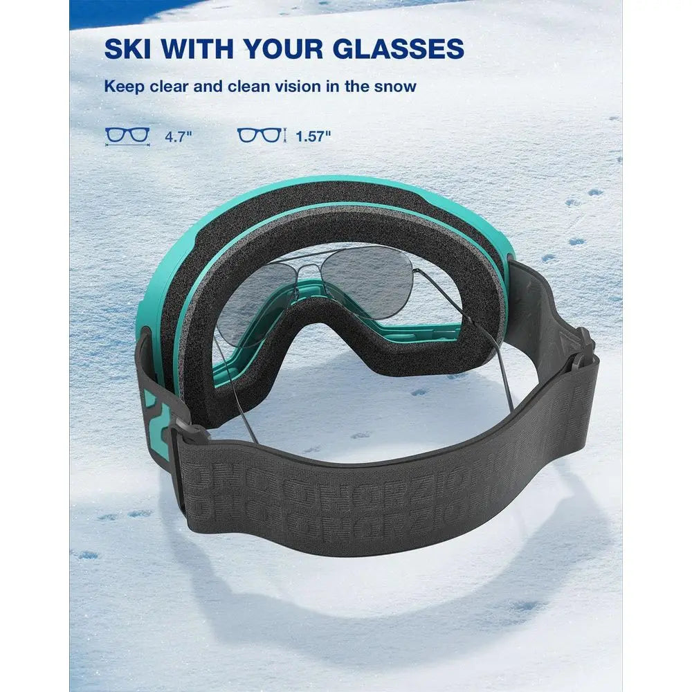 Magnetic Cylindrical Ski Goggles with X11 Lens for Men and Women