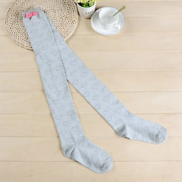 Pink Bow Patchwork School Female Knee Socks Embroidery Women's Stockings Kawaii Campus Long Socks Cute Girl Thigh High Stocking