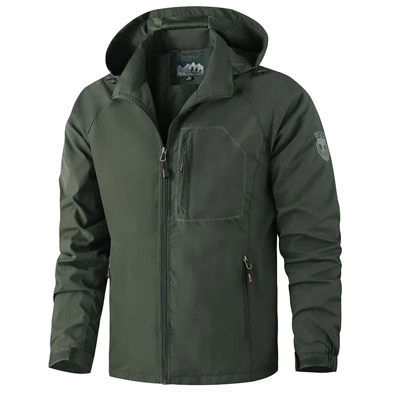 Camping Hiking Jacket Men Spring Autumn Outdoor Sports Breathable Coats Climbing Trekking Windbreaker Travel Waterproof Jacket
