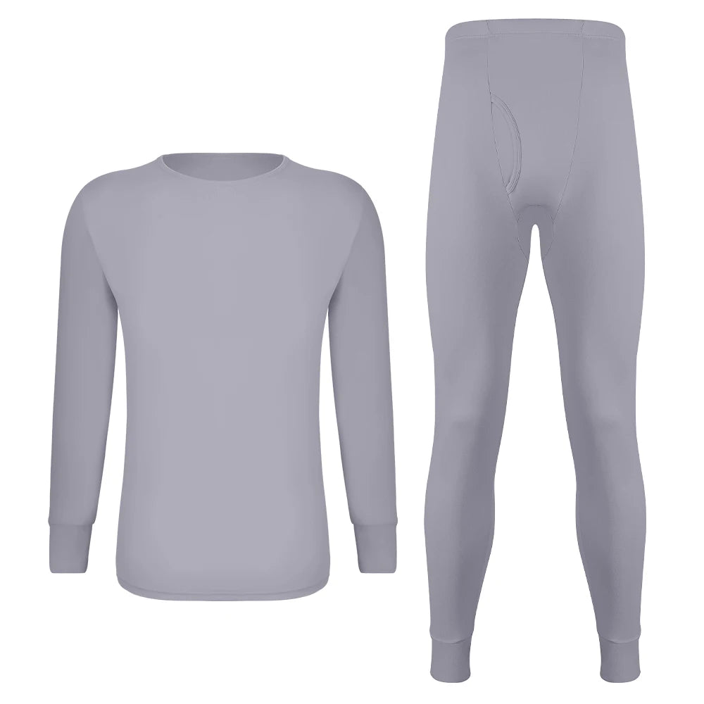 Long Johns Thermal Underwear Set for Men Fleece Lined Base Layer Set for Cold Weather Top Bottom S-2XL