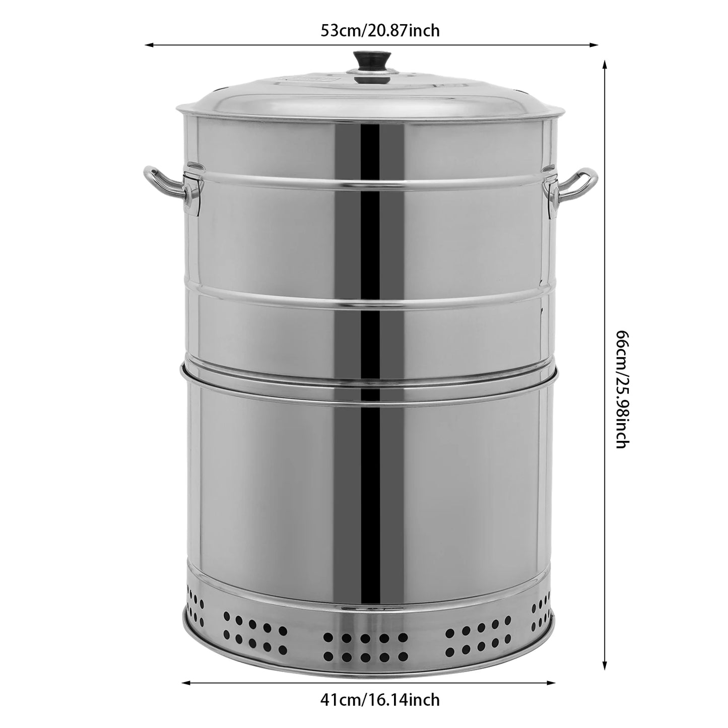 Portable Charcoal Grill, Stainless Barbecue Grill Barrel, Rotatalbe BBQ Stove with 50 Skewers for Camping Picnic Beach