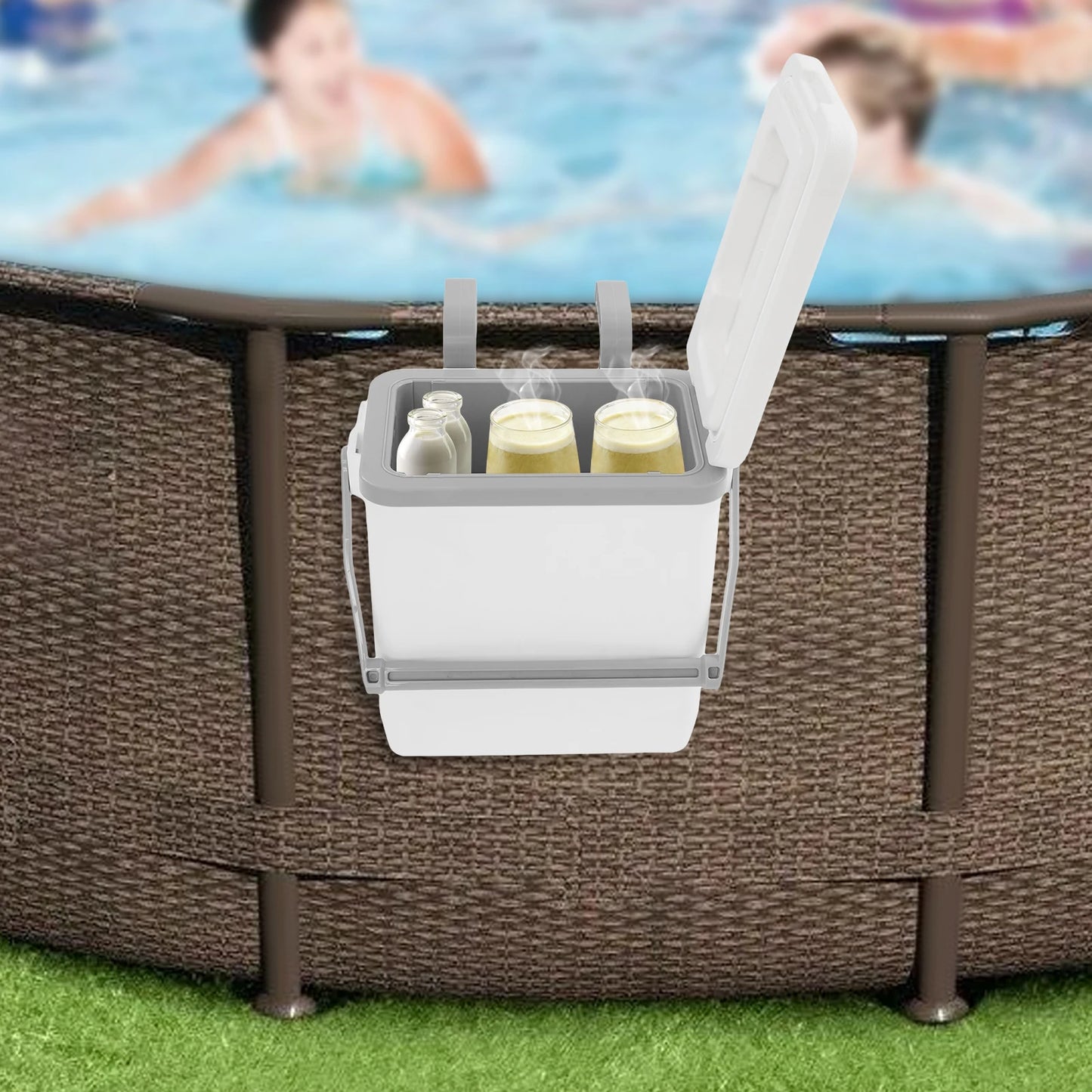 10L Cooler Camping Car Refrigerator Food Storage Camping Ice Box Portable Warm Box with Carry Handle Insulated Outdoor Cooler