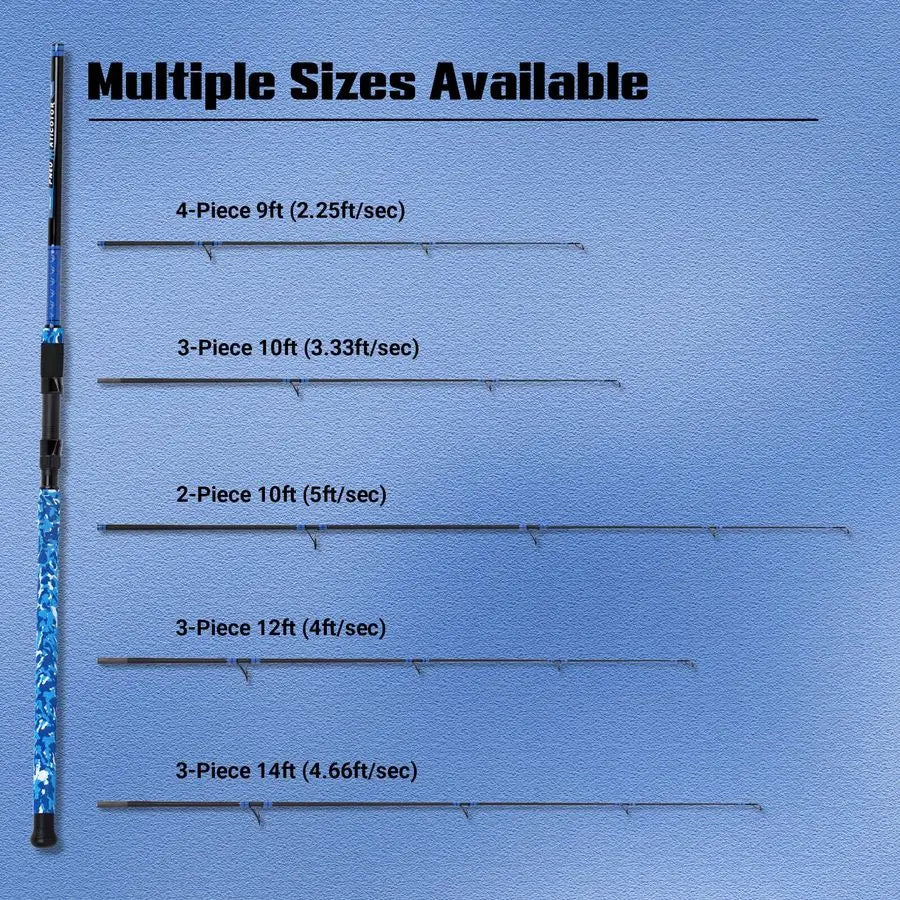 Blue Camouflage Handle,2Piece 3Piece 4Piece Carbon Fiber Fishing Rod 9ft
