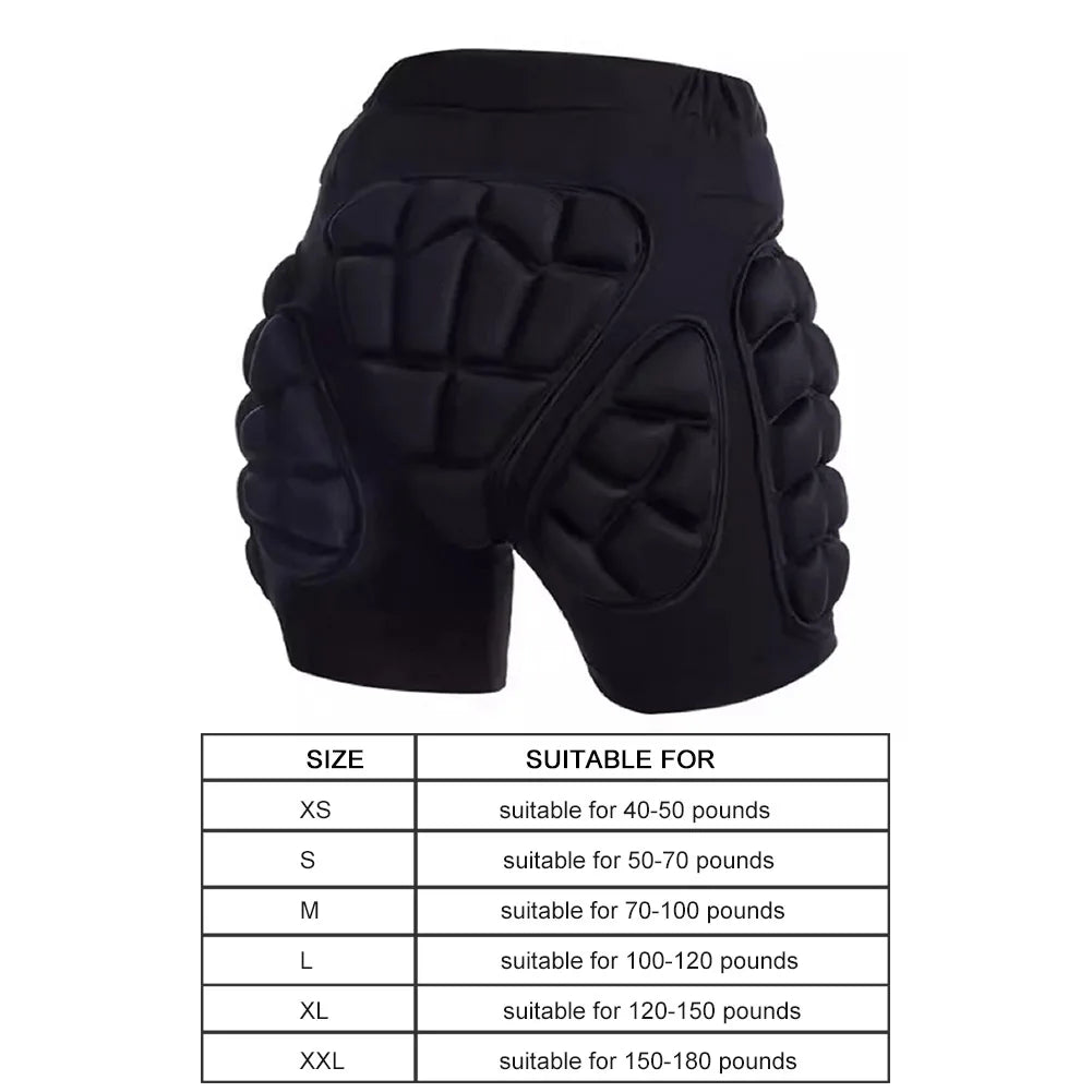 3D Snowboard Butt Pad Guard Winter Skating Protective Hip Pad Snowboarding Impact Shorts Ski Ice Skating Roller Snowboard Gear