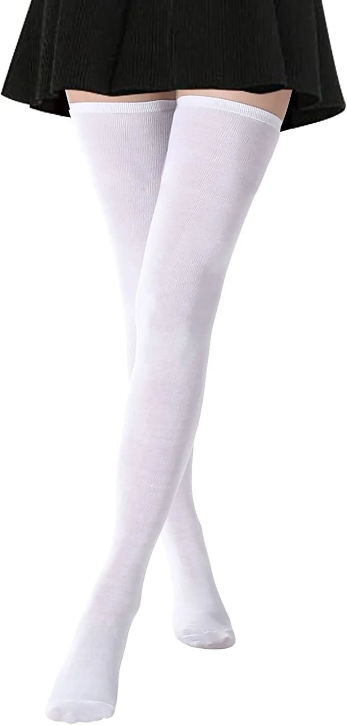 Girls Ladies Women Thigh High Over the Knee Socks Extra Long Cotton Stockings US
