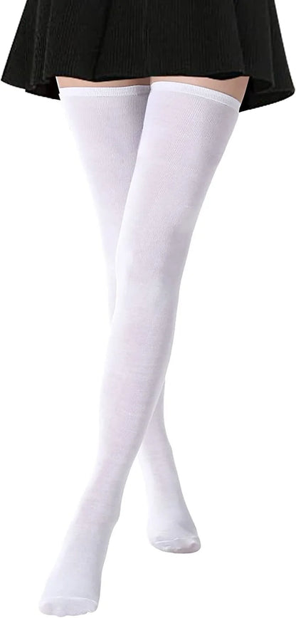 Girls Ladies Women Thigh High Over the Knee Socks Extra Long Cotton Stockings US