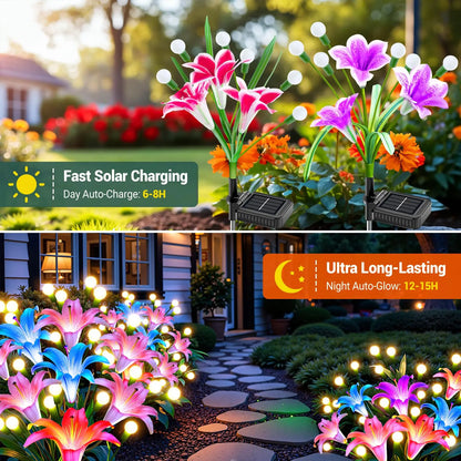 Solar Firefly Swaying Light with Colorful LED Lily Flower