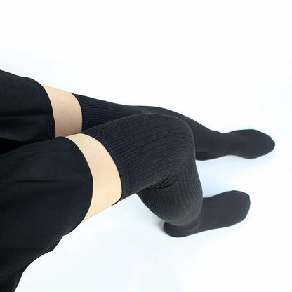 Girls Ladies Women Thigh High Over the Knee Socks Extra Long Cotton Stockings US