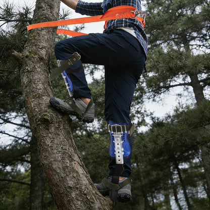 Adjustable Climbing Pitons Tree Climbing Gear with Harness Safety Rope Gloves Q235 Thickened Steel Plate Carbon Steel