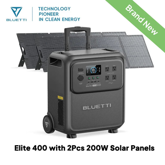 BLUETTI Elite 400 3840Wh Solar Generator with 200W/350W