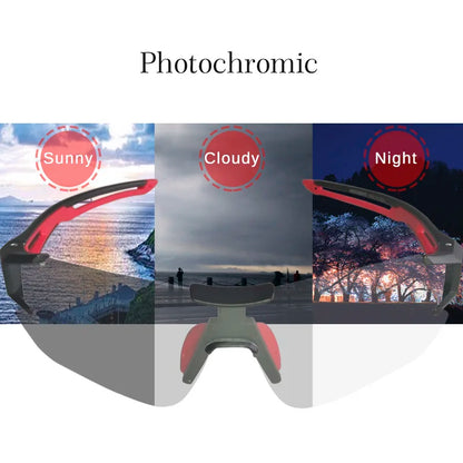 ROCKBROS Cycling Outdoor Bike Photochromatic Glasses Sport Bicycle Sunglasses Goggles Myopia Frame Protection Eyewear