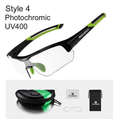 ROCKBROS Cycling Outdoor Bike Photochromatic Glasses Sport Bicycle Sunglasses Goggles Myopia Frame Protection Eyewear