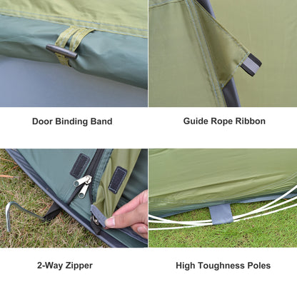 Desert&Fox Automatic Pop-up Tent, 3-4 Person Outdoor Instant Setup Tent 4 Season Waterproof Tent for Hiking, Camping, Travelling