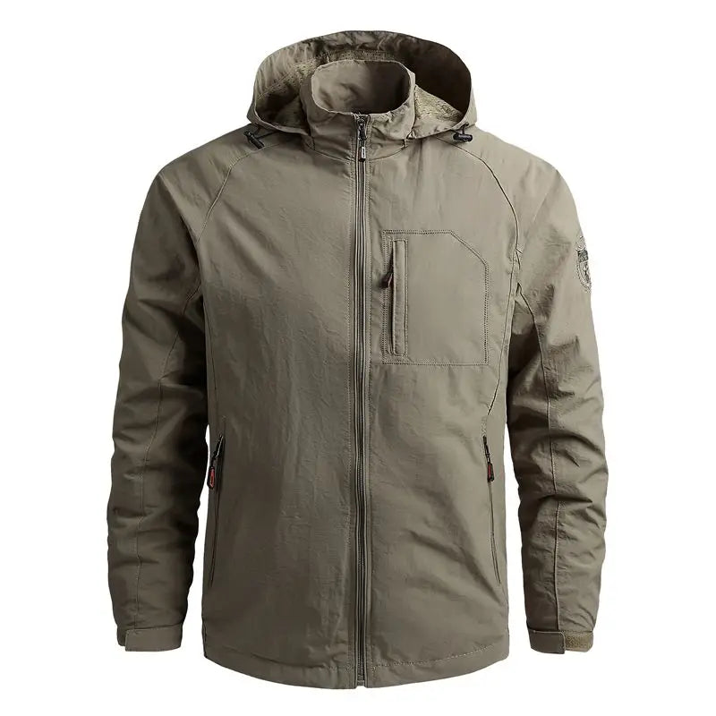 Outdoor Men's Hiking Jackets Hooded Waterproof Windbreaker Winter Coat 2022 Casual Jacket Tactics Military Cloak Techwear