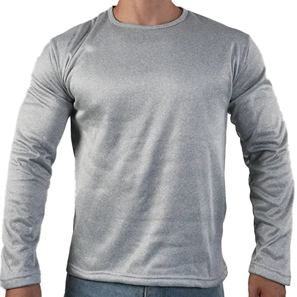 Men's Ultra Thermal Underwear Extreme Cold Weather Long-sleeved Base Layer Top Fleece Lined New Winter O-Neck Bottoming Shirts