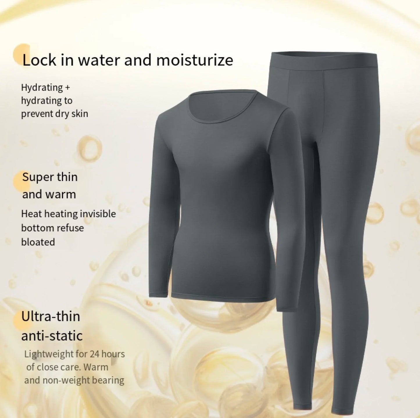 1pcs Men's Ultrathin Thermal Underwear High elasticity Plus Size Constant Temperature Seamless Long Sleeve Bottoming Set