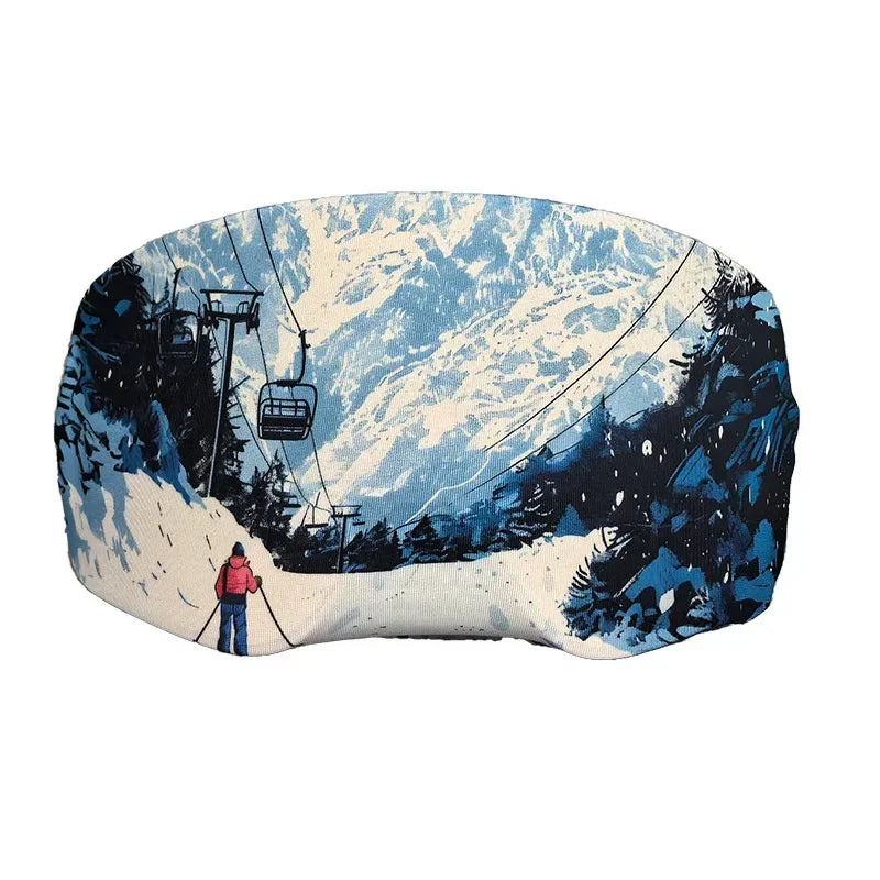Ski Goggle Cover Single Double Board Snow Glass Protector Cover Portable Anti-Scratch Ski Goggle Lens Cloth Skiing Eyewear Cover