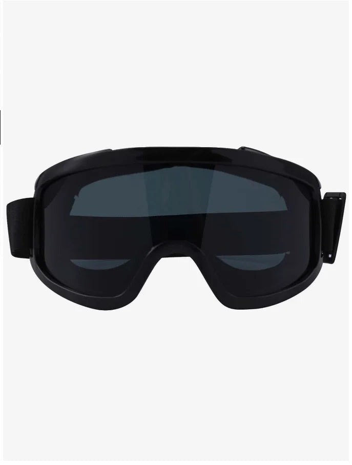 Flexible all-black oversized ski goggles, suitable for skiing, cycling, adventure, motorcycle, off-road, dustproof, washable, ou