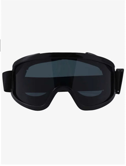 Flexible all-black oversized ski goggles, suitable for skiing, cycling, adventure, motorcycle, off-road, dustproof, washable, ou