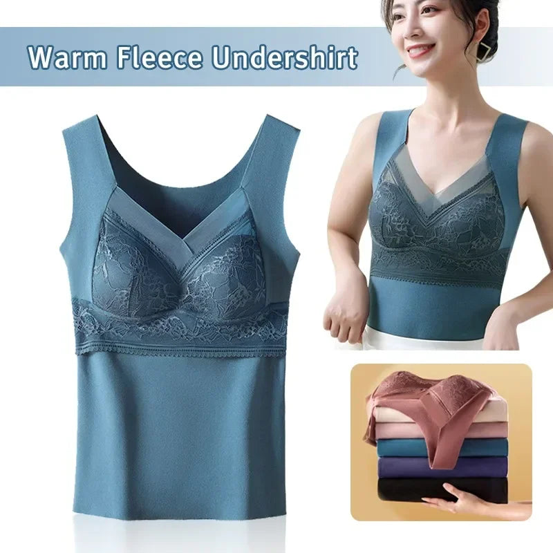 Winter Thermal Underwear Plus Size Vest Thermo Lingerie Women Warm Clothing Warm Top Inner Wear Autumn Thermal Shirt Undershirt