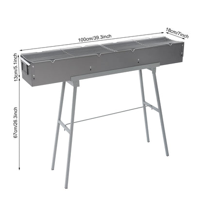 Portable BBQ Grill Folding Camping Barbecue Grill Charcoal Grills