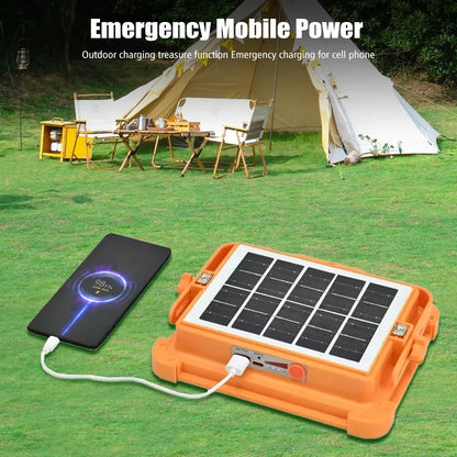 200W Portable Camping Lamp Outdoor Solar Rechargeable Emergency Light 264Led Magnet Flashlight Waterproof Camping Work Light