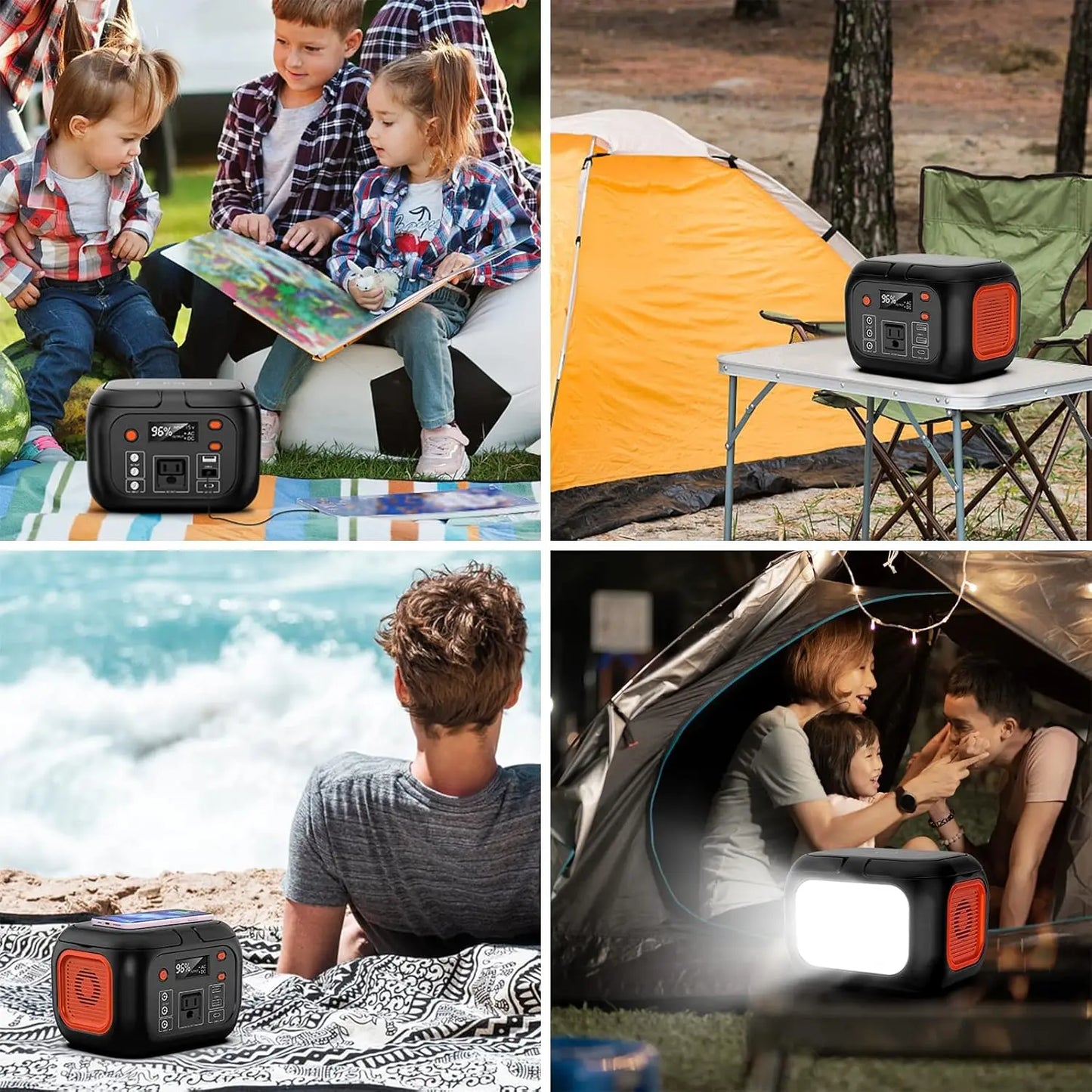 150W 97.68Wh Portable Power Station 110V AC Outlets Solar Generator Power Bank For Outdoor Camping RV Travel Emergency Use