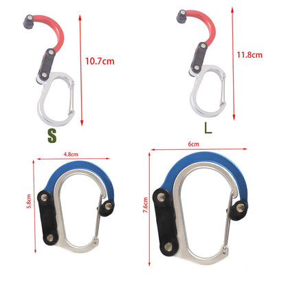 Hybrid Gear Clip - Multifunctional Hybrid Gear Clip,360 Degree Swivel Hook,Strong Buckle,Camping Hiking Backpack Outdoor