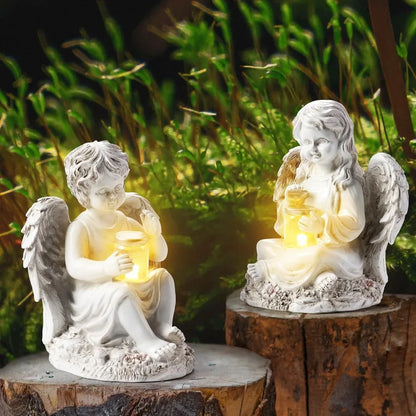 2 Pack Outdoor Angel Statue
