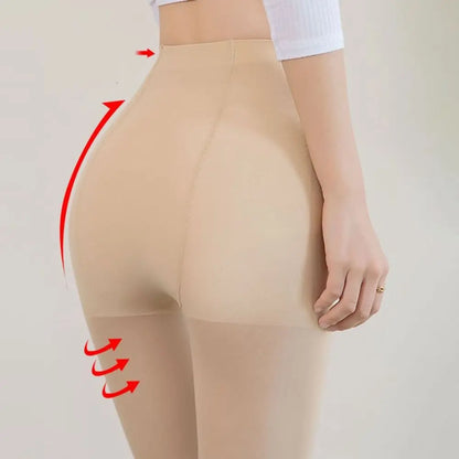 Skin Color Nudity Nude Bottoming Pants Plus Velvet Bare Leg Artifact Winter Pantyhose Thermal Pantyhose Women Stockings