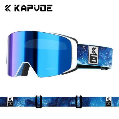 KAPVOE Outdoor Photochromic Ski Goggles Breathable HD Winter Sports Snow Glasses UV400 Anti-fog Magnetic Snowboard Glasses New