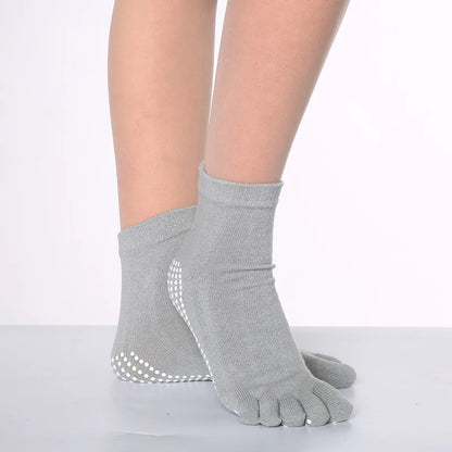 1 Pair Candy-colored Yoga Socks Rainbow Five-toe Split Non-slip Dance Socks Socks for Yoga Dancers