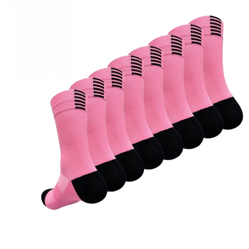 4 pairs Cycling Socks Running Quick Dry Medium Cylinder Men and Women Sports Fitness in the Tube