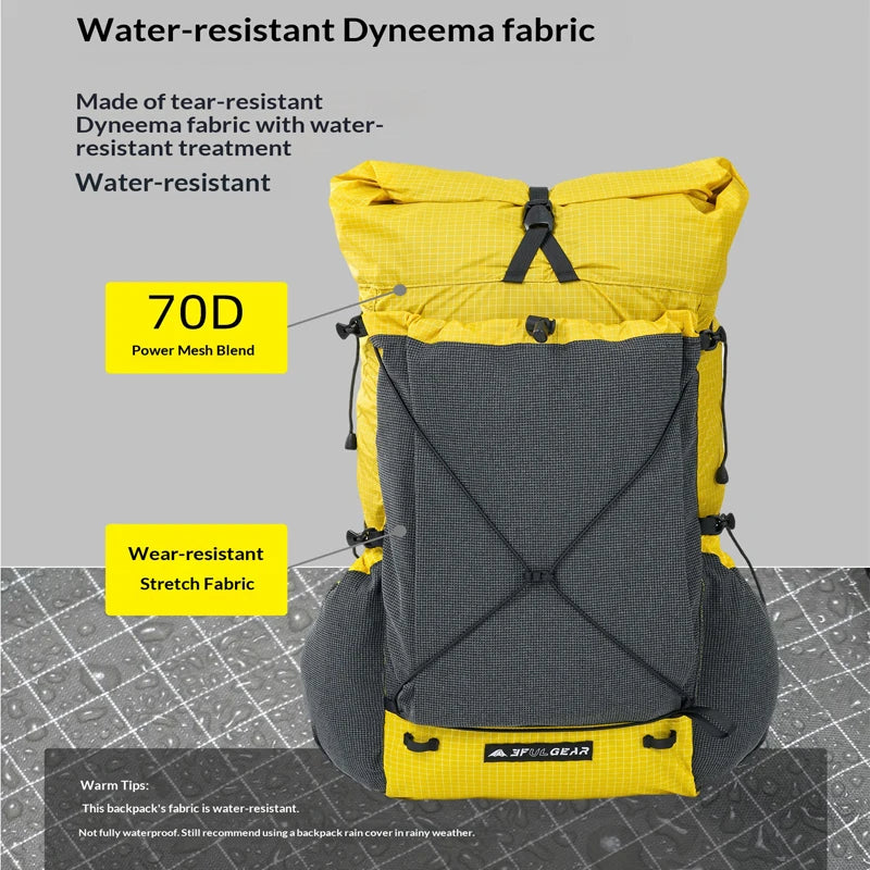 DAOSHI 30+10L Backpack Outdoor Ultralight Waterproof Camping Hiking Backpack Sport Bag Water-resistant Rucksacks