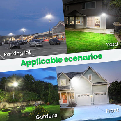 6000W Solar Street Lights 480000LM Commercial Parking Lot Light Dusk to Dawn 6500K Solar Security Flood Lights for Road Garden