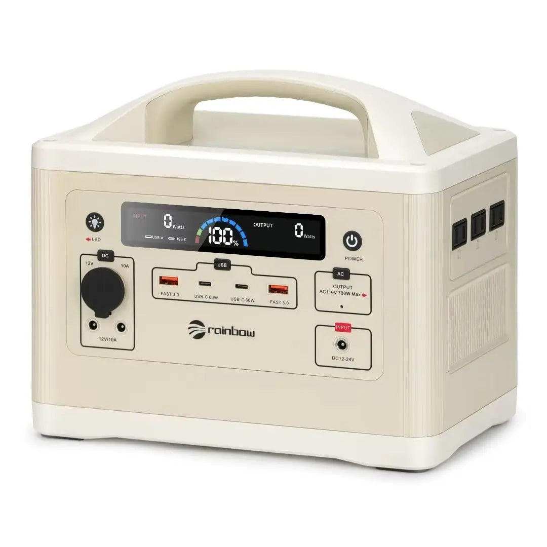 Solar Generator for Outdoor Camping, 3 x 110V/700W