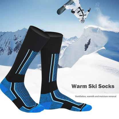 Men Women Kids Thermal Thicker Long Socks Breathable Ski Socks Knee-high Warm Outdoor Sports Performance Socks for Skiing Hiking
