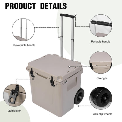 5L Insulated Heavy Duty Insulated Cooler Box with Portable Handles/Leak-Proof Tight Latches for The Beach Camping Picnics & More