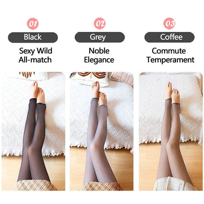 Women's Thermal Underwear Transparent Polar Thermo Warm Tights False Pantyhose Winterpanty Thermal Leggings Woman Polar Stocking