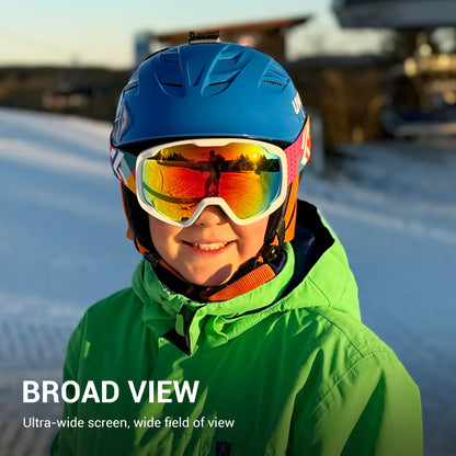 Kapvoe Teenager Kids Ski Goggles Winter Outdoor Sports Anti-fog Snowboard Goggles Double UV400 Child Skiing Mask Glasses New