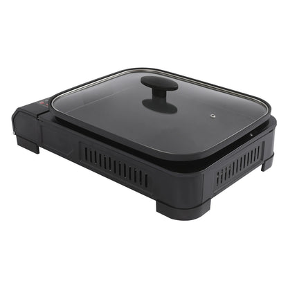 2.1KW Portable SStainless Steel Barbecue Grill with Baking Tray Lid Suitable for Outdoor Camping Picnicking and Grilling