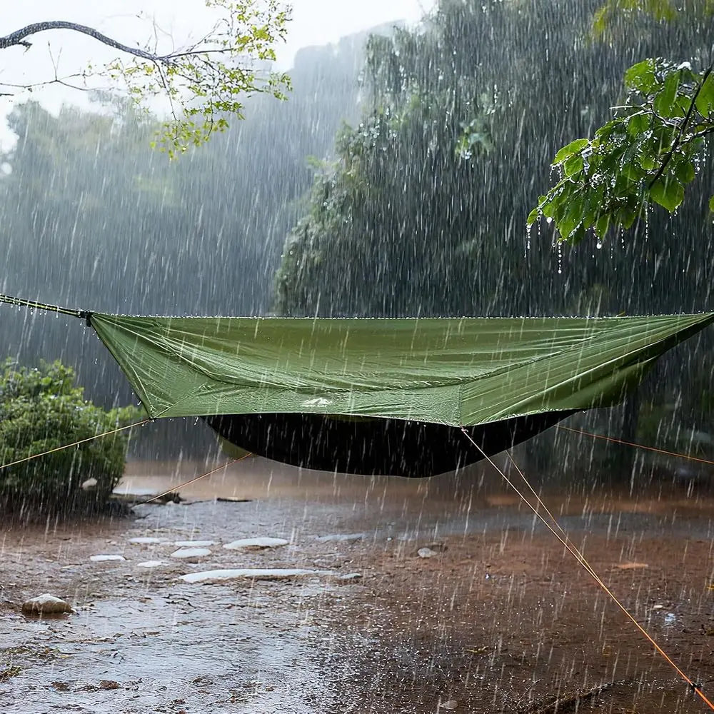 Ultralight Portable 4-in-1 Camping Hammock Tent with Rainfly and Insect Net for Outdoor Adventures