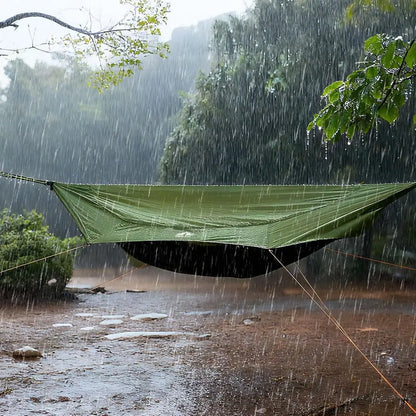 Ultralight Portable 4-in-1 Camping Hammock Tent with Rainfly and Insect Net for Outdoor Adventures