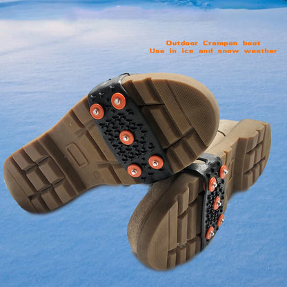 5-Stud Climbing Crampons Anti Slip Mountaineering Cleats Unisex Bundled Crampons Walking Hiking Accessories